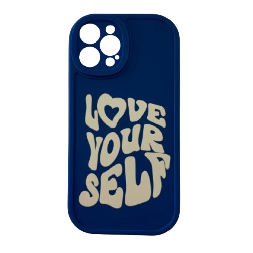 iPhone Shockproof Case "Love Yourself" - Blue
