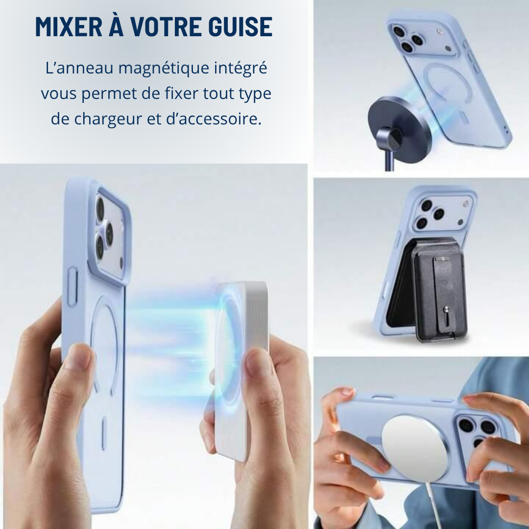 Coque IPhone "META" MagSafe - Bleu Ciel
