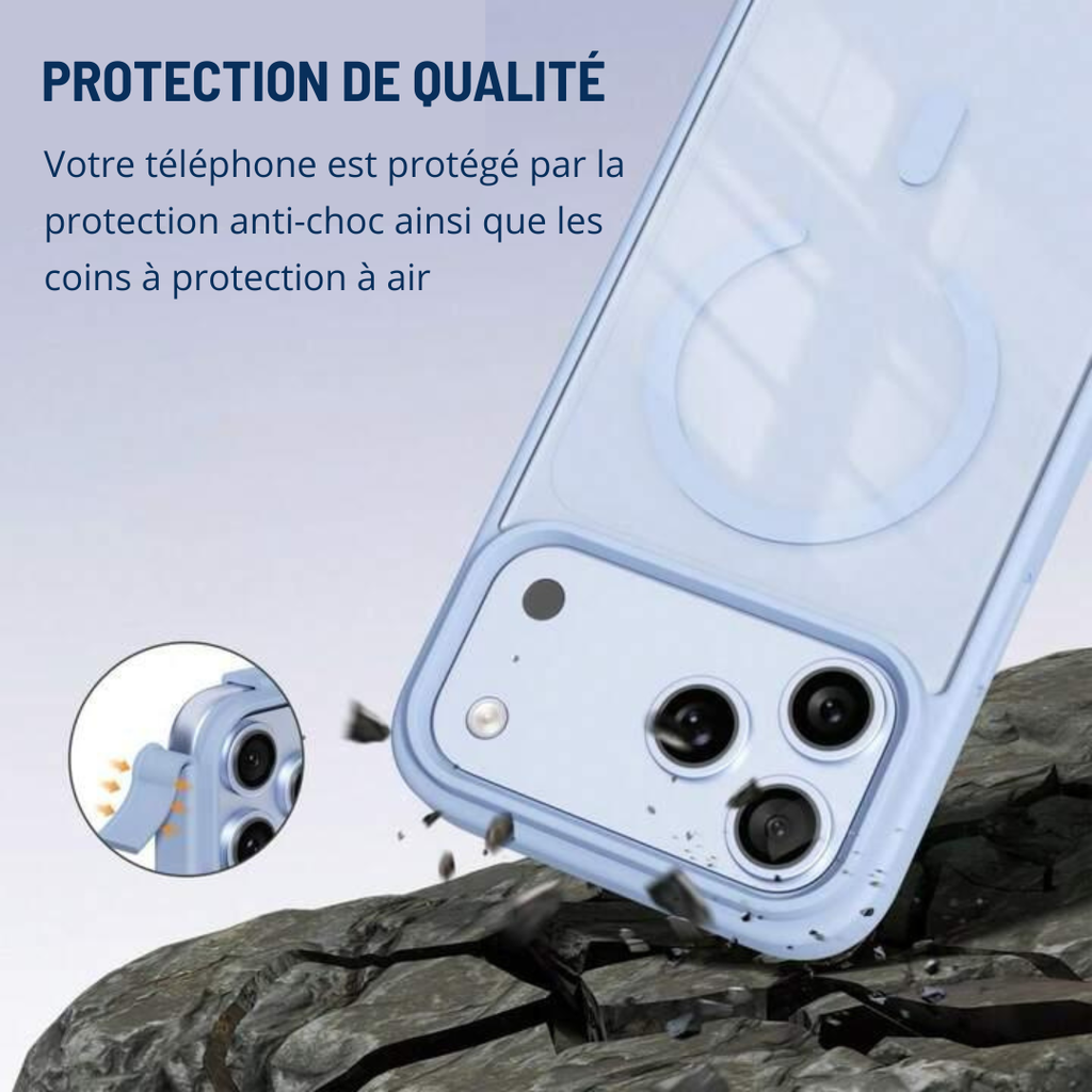 Coque IPhone "META" MagSafe - Bleu Ciel