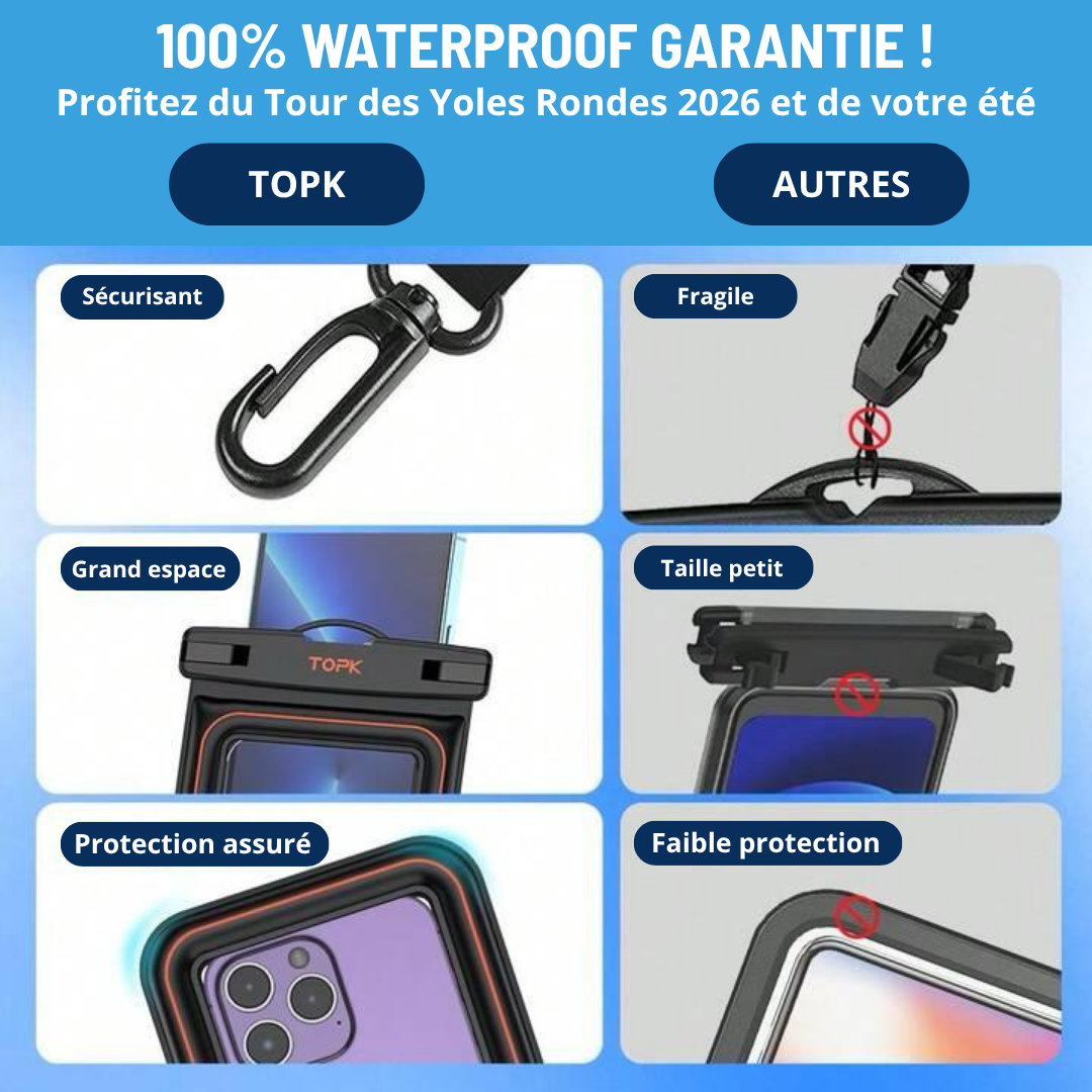 TOPK® Waterproof Pouch - Black