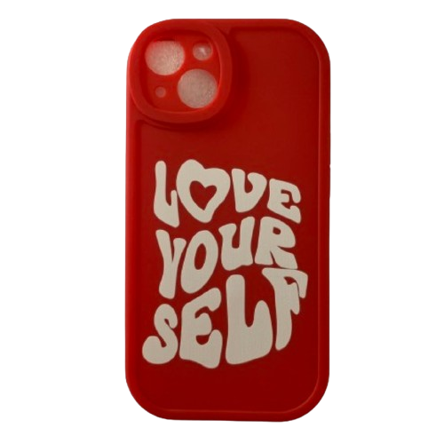 iPhone Shockproof Case "Love Yourself" - Red
