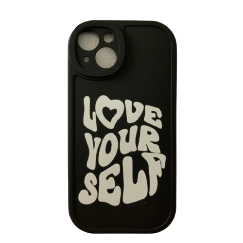 iPhone Shockproof Case "Love Yourself" - Black