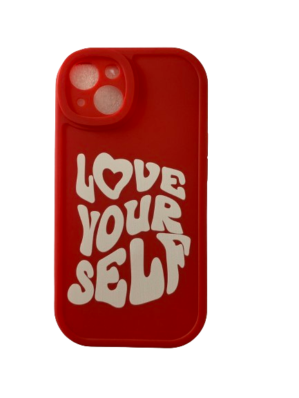 Coque Iphone "Love Yourself" - Rouge