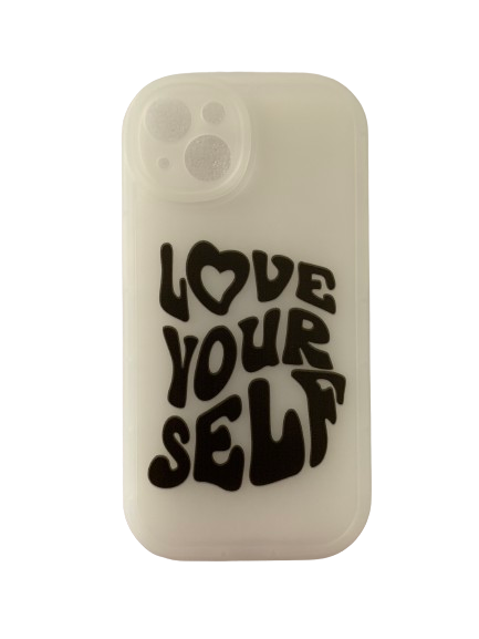 Coque Iphone "Love Yourself"- Blanc
