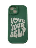 Coque Iphone "Love Yourself" - Vert
