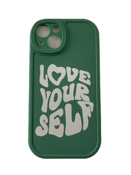 Coque Iphone "Love Yourself" - Vert